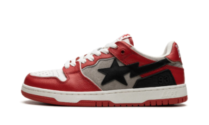 A Bathing Ape Bape SK8 Sta 'Grey Red' Reps