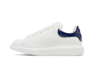 Alexander McQueen Oversized Sneaker 'White Navy Patent' Reps