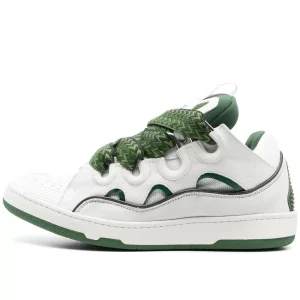 Lanvin Curb Sneakers 'White Green' Reps