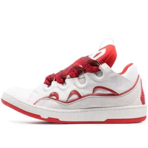 Lanvin Curb Sneakers 'White Red' Reps